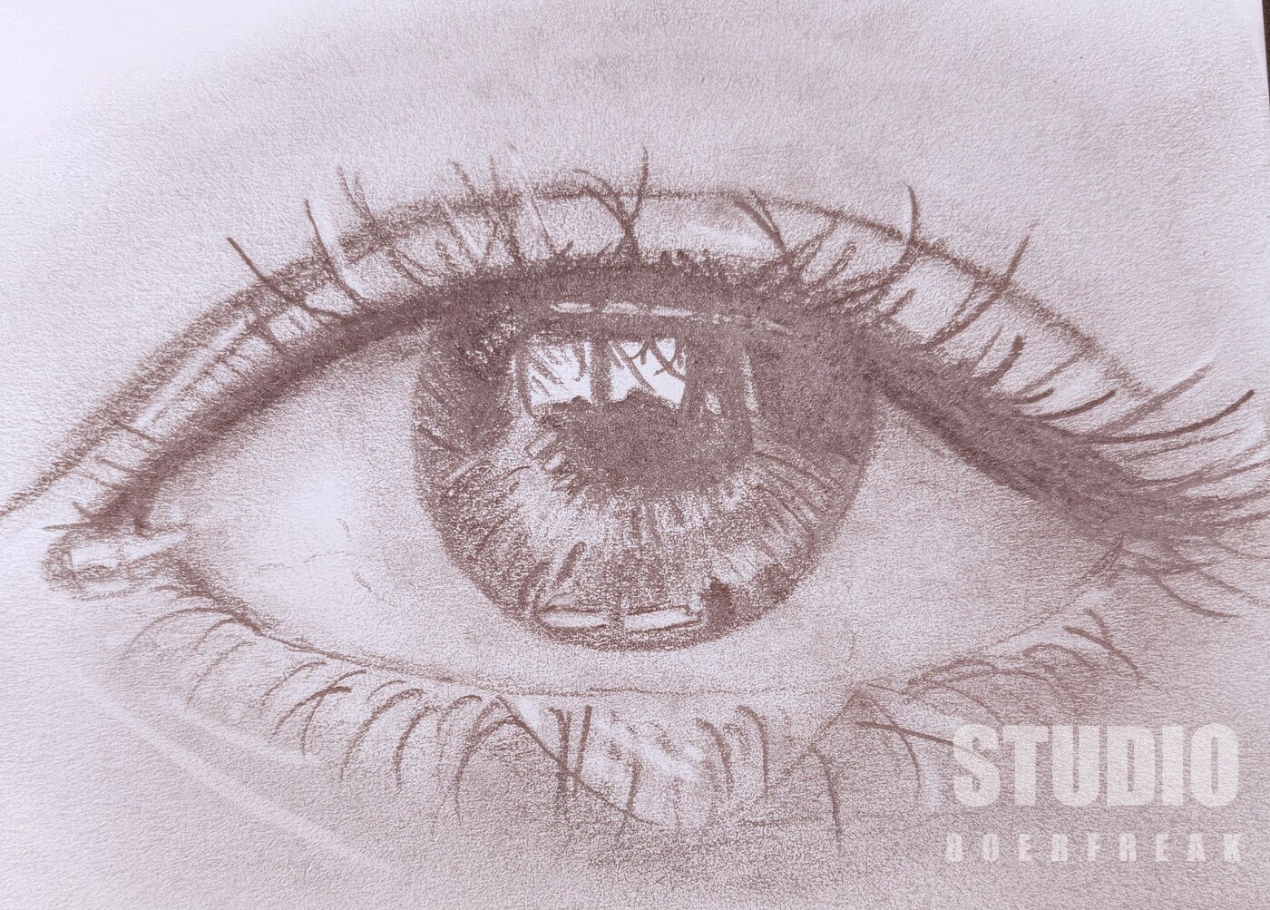 Auge Bleistift